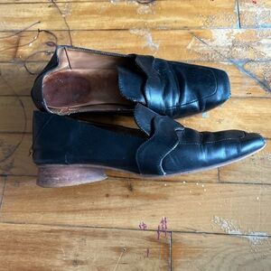 Maguire lambskin Black Leather Loafers